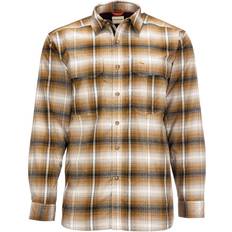 Simms ColdWeather Long-Sleeve Shirt for Men Dark Bronze Black Plaid