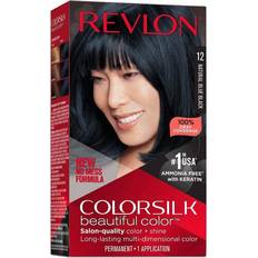 Blue Permanent Hair Dyes Revlon Colorsilk Beautiful Color Permanent Hair Color Natural Blue Black