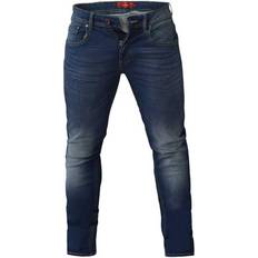 Duke Mens Ambrose Slim Fit Stretch Jeans (36L) (Dark Stonewash)