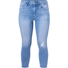 Dame - Gule Jeans Only Carmakoma Jeans Willy Life Reg Skinny Ankle Raw