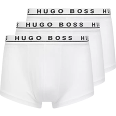 Briefs - Røde Underbukser Hugo Boss Stretch Cotton Trunks with Logo Waistbands 3-pack - White