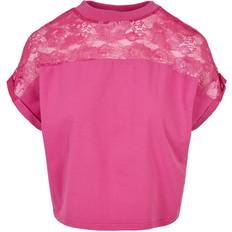 Urban Classics Short Oversized Lace Tee - Bright Violet