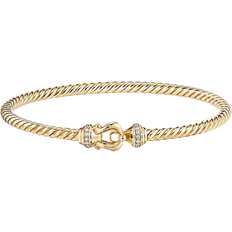 David Yurman Buckle Bracelet - Gold/Diamonds