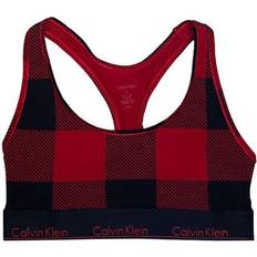 Calvin Klein Red Bras Calvin Klein Modern Unlined Bralette - Buffalo Check Temper