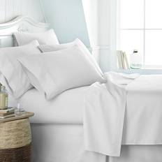 Twin XL Bed Sheets Home Collection Luxury Ultra Soft Bed Sheet White (259.08x167.64)