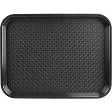 Plastik Serviertabletts Kristallon Polypropylene Fast Food Tray Black Large 450mm Serviertablett