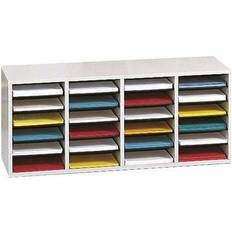 Assortment Boxes SAFCO Literature Org,Wood,Adjustable,24,Grey Gray