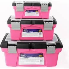  Pink Power Pink Tool Box for Women - 18 Small Metal & Plastic  Portable Lightweight Pink Locking Empty Toolbox Chest - Craft Tote Storage  Tool Case Organizer for Ladies Pink Tool