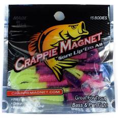 Leland Lures Crappie Magnet 15pc Body Packs - Red/Chartreuse