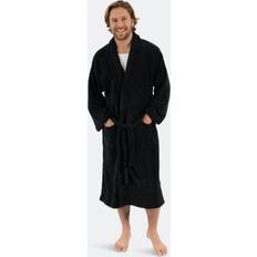 Leveret Mens Fleece Striped Robe S/M