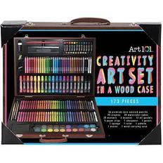 Art 101 Draw, Color, and Paint 136 Piece Multimedia Wood Art Set