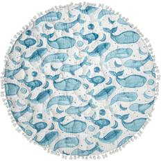 Crane Baby Cotton Quilted Activity Playmat Caspian Whales