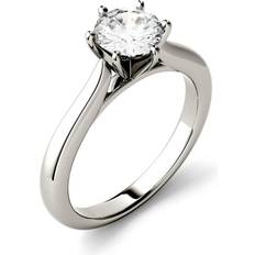 Charles & Colvard Created Moissanite Ring - Silver/Diamond