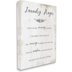Decorative Items Stupell Industries Home Decor Family Laundry Room Canvas Wall Art, White, 24X30 24X30 Figurine