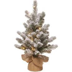 National Tree Company 2 Ft. Pre-Lit Snowy Sheffield Spruce Artificial Figurine 24"