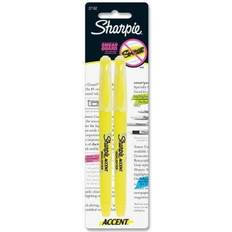 Sanford Sharpie Highlighter Chisel Tip Smear Guard Fluorescent Yellow Ink  12/Box (25025)