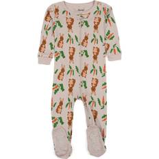 Leveret Baby Footed Bunny Pajamas - Beige