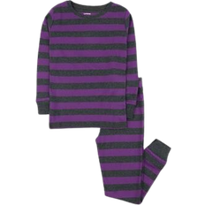 Leveret Cotton Striped Pajama Set - Purple