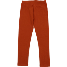 Leveret Cotton Boho Solid Color Spandex Leggings - Rust Orange (32455542079562)