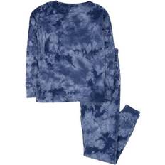 Leveret Kids Cotton Pajamas - Navy Mix Tie Dye