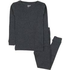 Leveret Solid Color Pajama Set - Dark Grey