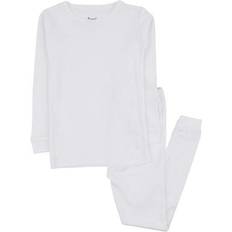 Leveret Solid Color Pajama Set - White