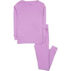 Leveret Solid Color Pajama Set - Light Purple