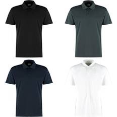 Kustom Kit Mens Micro Mesh Short-Sleeved Polo Shirt (Black)