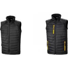 Result Unisex Adult Compass Softshell Gilet (Black/Yellow)