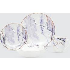 Dinnerware sets Godinger Siberia Dinnerware, Set Of 16 Purple Dinner Set