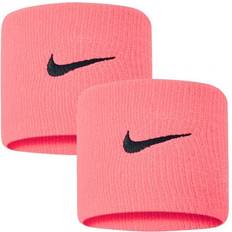 Dame - Svarte Svettebånd Nike Swoosh Wristbands - Pink Gaze/Oil Grey