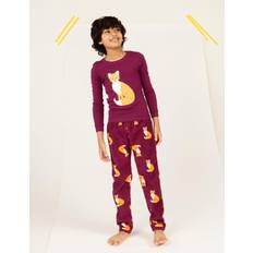 Leveret Toddler Boy Fox Fleece Pajama Set Burgundy
