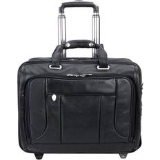 McKlein W Series Glen Ellyn Leather Wheeled Ladies Case - Black