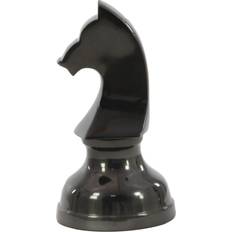 Black Figurines Harper & Willow Set of 3 Black Metallic Decorative Chess pc Figurine