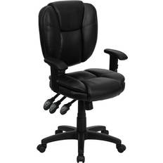 Furniture Flash Furniture GO-930F-BK-LEA-ARMS-GG Office Chair 41"