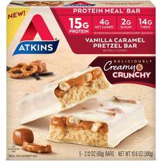 Atkins Pretzel Meal Bars Vanilla Caramel 5pk 1