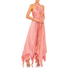 Mac Duggal Polyester Dresses Mac Duggal Pleated Halter Gown Rose