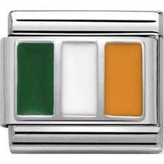 Edelstahl - Herren Charms & Anhänger Nomination Composable Classic Link Ireland Charm - Silver/Multicolor