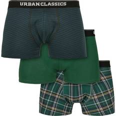 Gelb - Herren Unterhosen Urban Classics Boxershorts mörkgrön ljusgrå