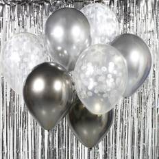 B&C Collection Balloon Bouquet Silver,Gray 7-pack
