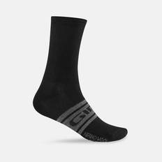 Men - Yellow Socks Giro Merino Wool Seasonal Cycling Socks, Unisex, Fahrradsocken Merino Wool Seasonal Socken, Black/Charcoal Clean