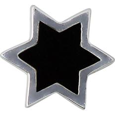 Svarte Charms & Anheng Design Letters Star Charm - Silver/Black