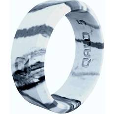 Gray Rings Qalo Women's Modern Marble Silicone Ring - White