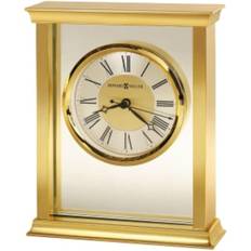 Table Clocks Howard Miller Monticello Tabletop In Polished Brass Wood Wood 6in X 7in Table Clock