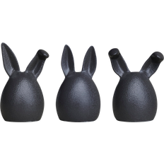 Svarte Påskepynt DBKD Triplets Easter Rabbit Påskepynt 7cm 3st