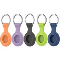 4smarts Silicone Case Set AirTag Silikone Covers m. Nøglering 5 stk