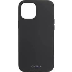 Onsala Collection iPhone 12/12 Pro silikonecover (sort) På lager i butik