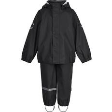 Schwarz Regenanzüge Mikk-Line Rainwear Jacket And Pants - Black (33144)