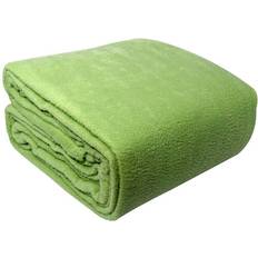 Textiles Supreme Plush Fleece Blankets Green (228.6x228.6)