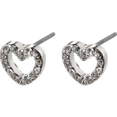 Pilgrim Edie Earrings - Silver/Transparent